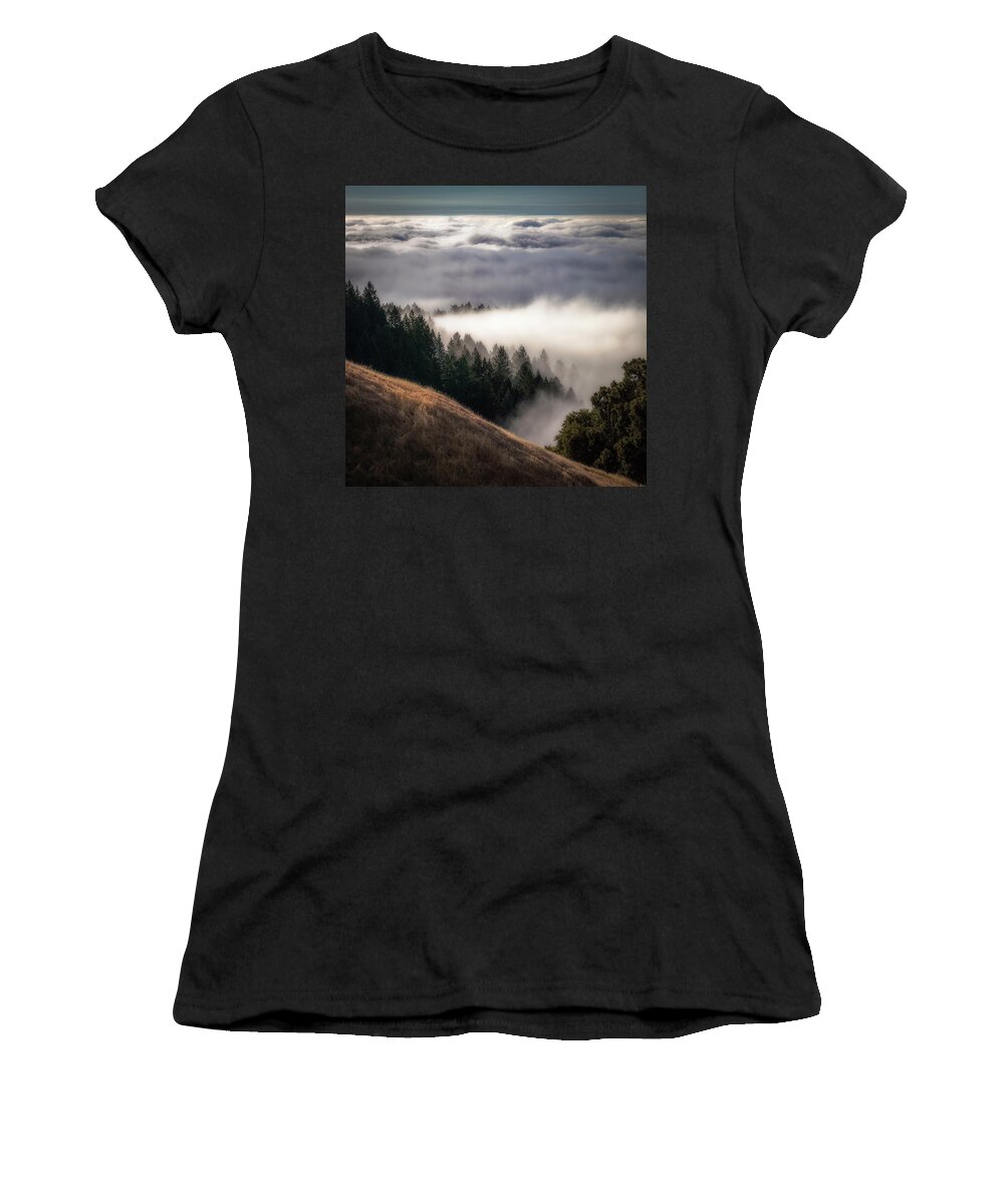 Fog Layer Women's T-Shirt featuring the photograph Fog layer over Pacific by Donald Kinney