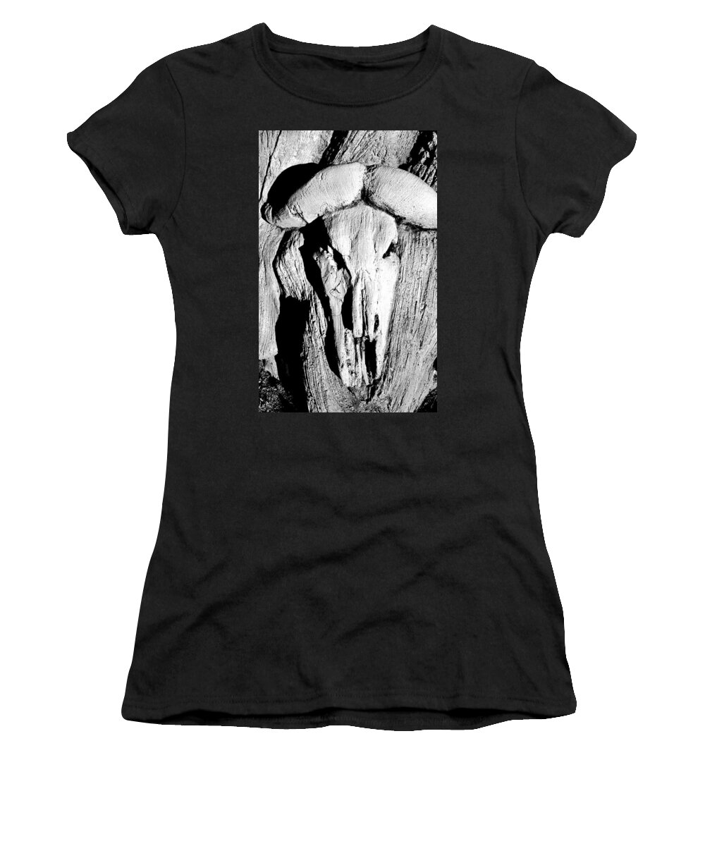 Skull Women's T-Shirt featuring the photograph Forgotten Places by Ally White
