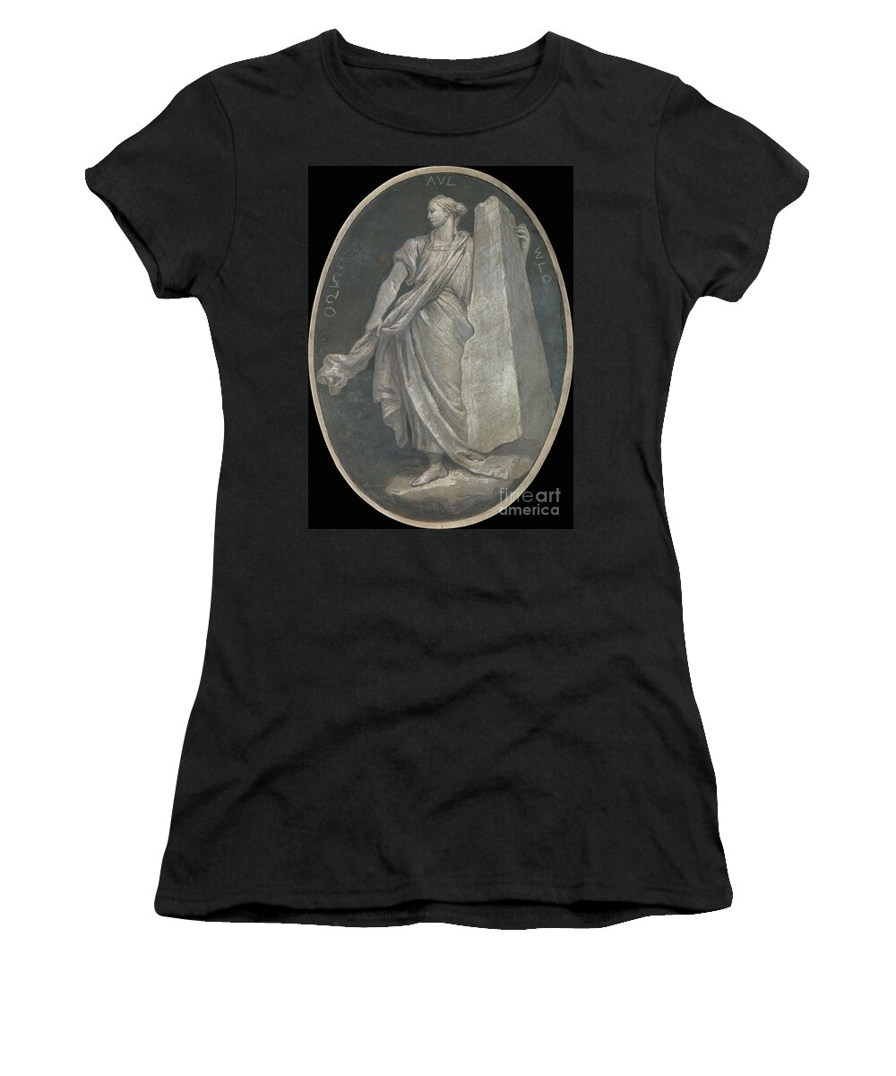 1760 Women's T-Shirt featuring the relief Fortitude, 1760 by Workshop of Giovanni Battista Tiepolo
