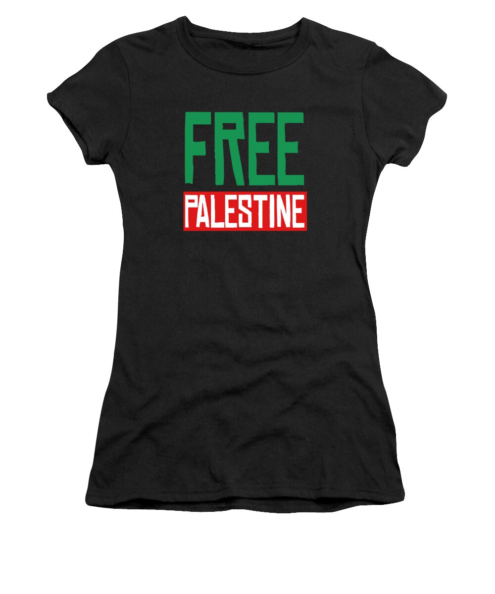 Palestine Women's T-Shirt featuring the digital art Free Palestine by Flippin Sweet Gear