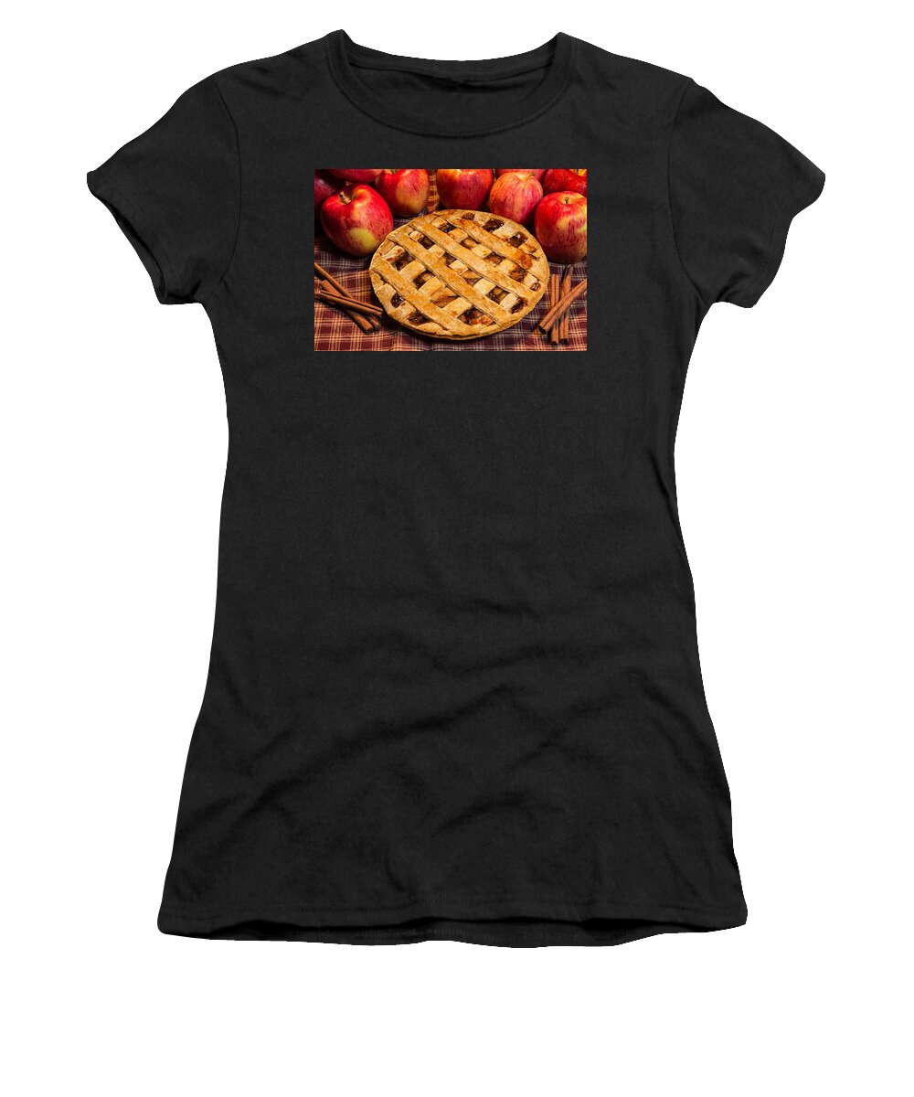 Apple Pie Women's T-Shirt featuring the photograph Fresh Apple Lattice Pie by Anthony Sacco