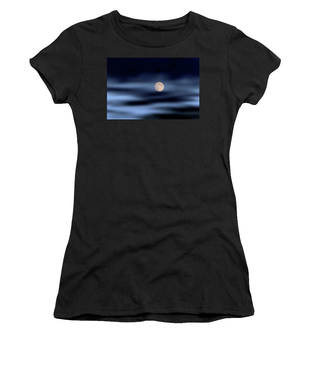 Moon Women's T-Shirt featuring the photograph Full Moon Surreal by Russel Considine