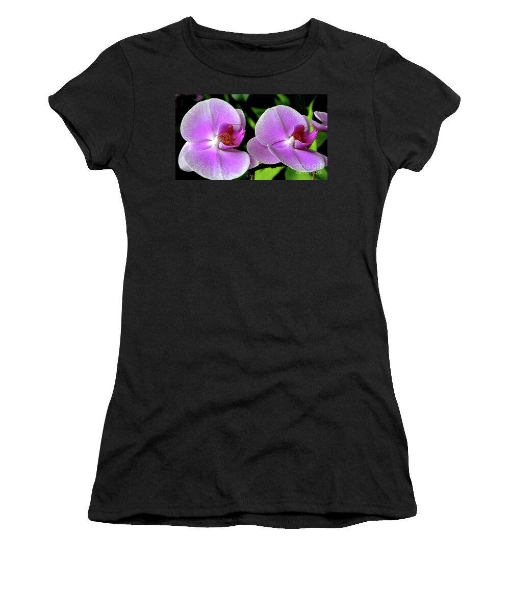 Art Women's T-Shirt featuring the photograph Fuchsia Pink Orchids by Jeannie Rhode