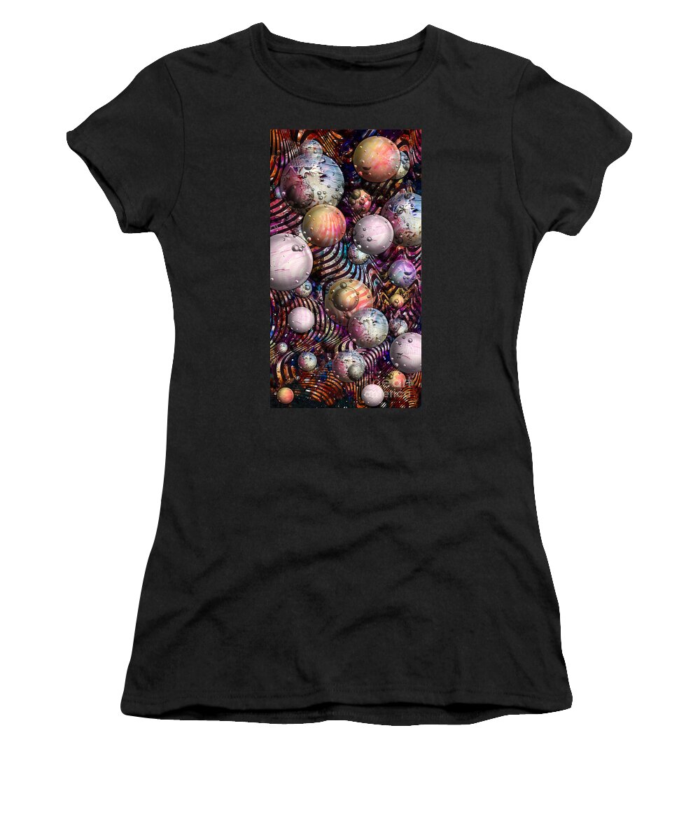 Galactic Energy Women's T-Shirt featuring the mixed media Galactic Energy by Laurie's Intuitive