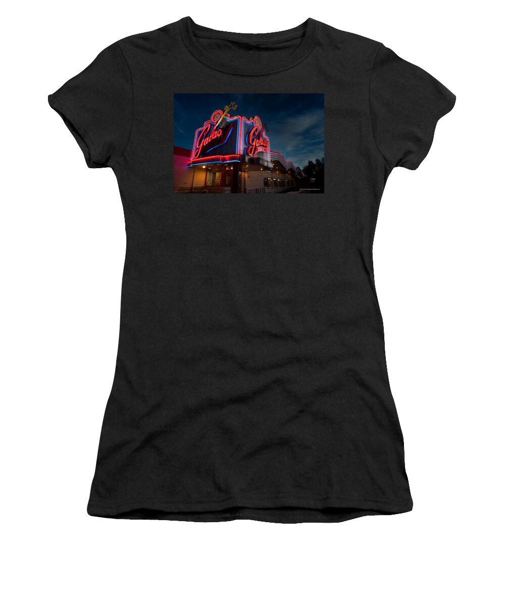 Galaxy Diner Women's T-Shirt featuring the digital art Galaxy Diner Route 66 Arizona by Mark Valentine
