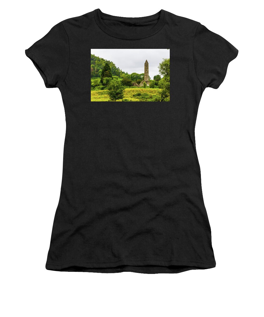Glendalough Women's T-Shirt featuring the photograph Glendalough in County Wicklow by Fabiano Di Paolo