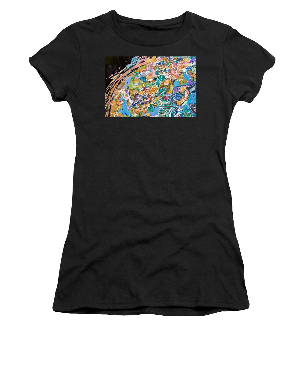 Wall Art Women's T-Shirt featuring the painting Glimpsing a Spherical by Ellen Palestrant