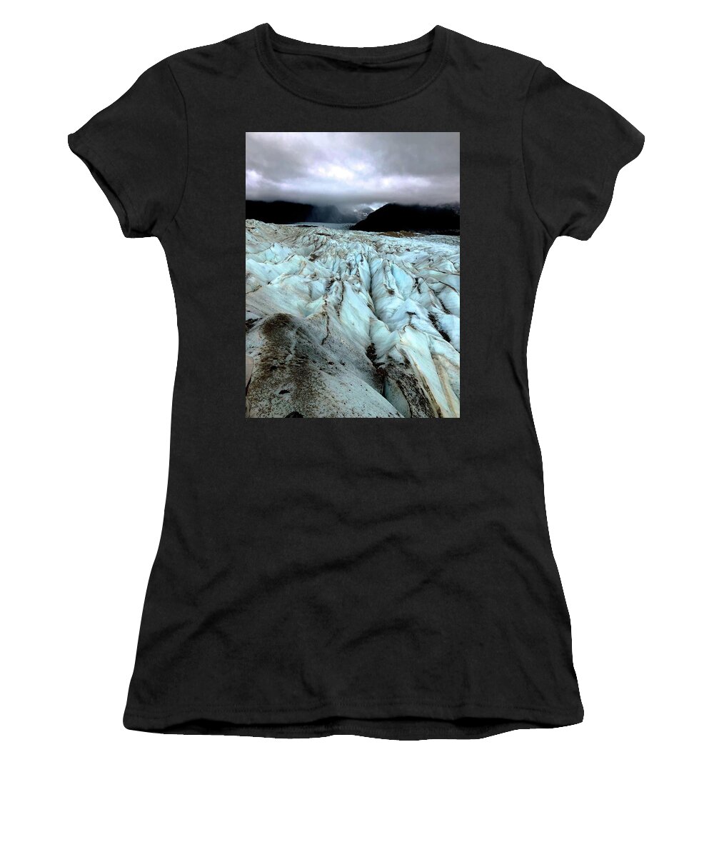 San Rafael Glacier Women's T-Shirt featuring the photograph Glorious San Rafael Glacier by Heidi Fickinger