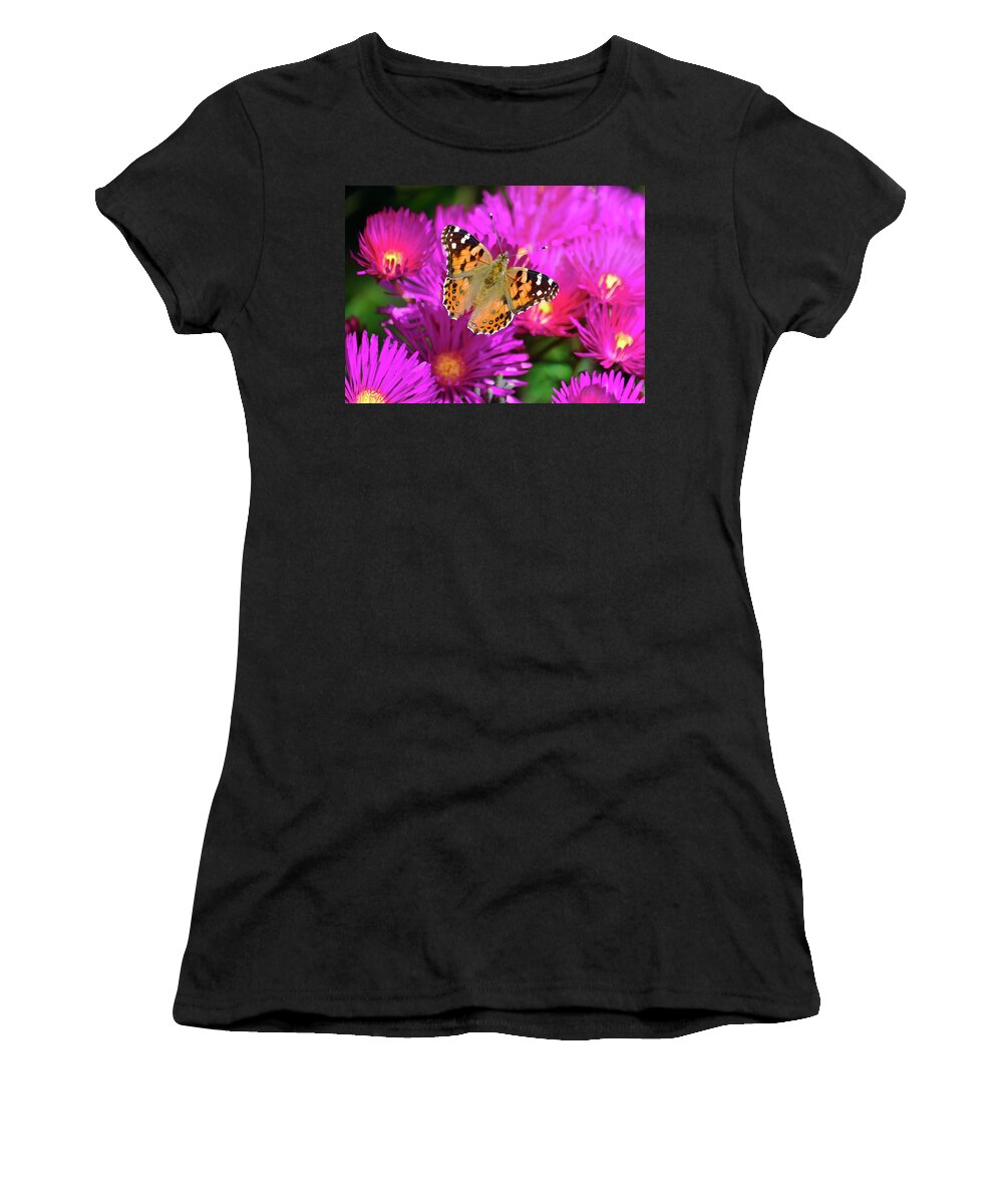Painted Lady Women's T-Shirt featuring the photograph God's Love Note by Brian Tada