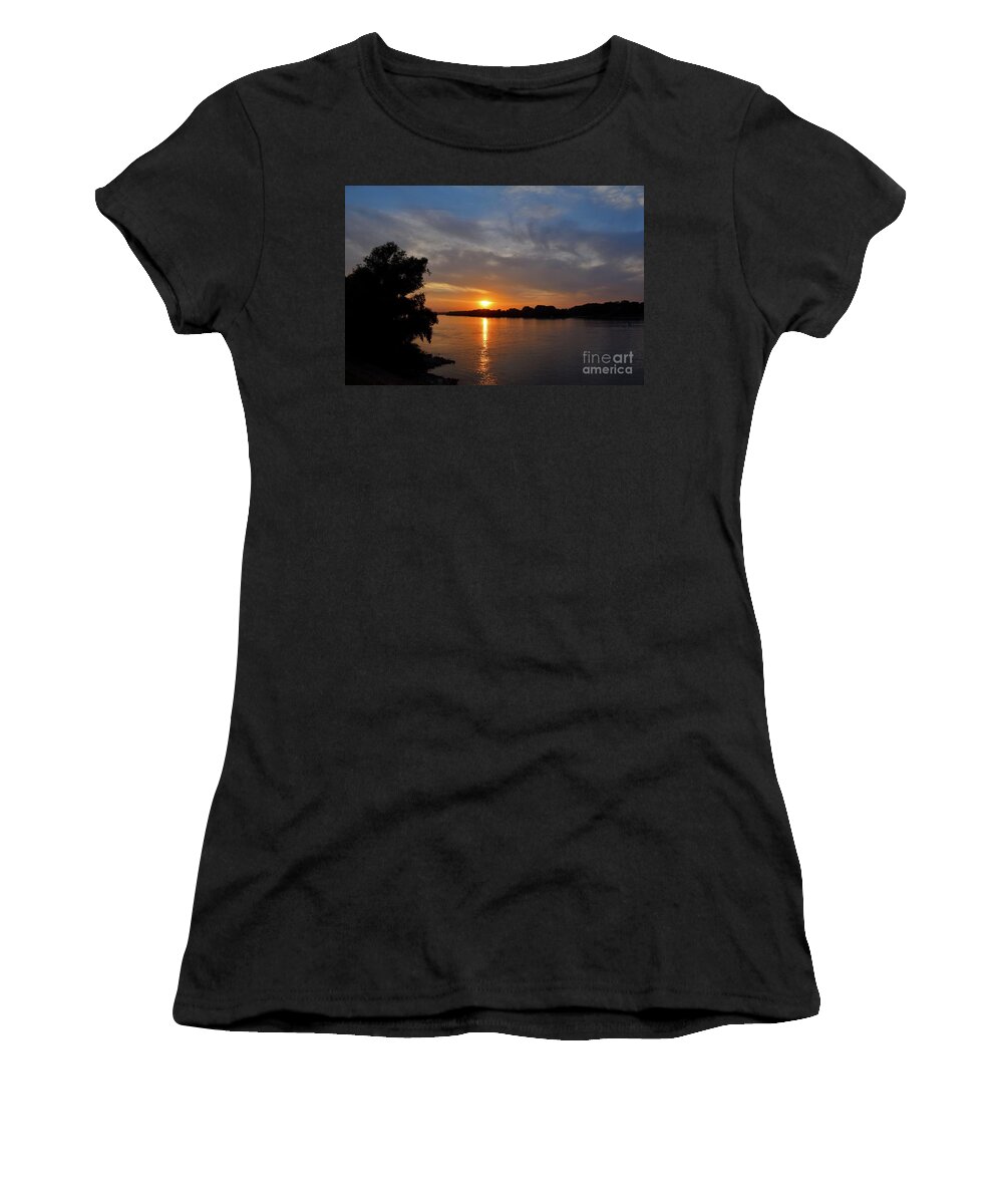 Harmony Women's T-Shirt featuring the photograph Golden Eye of Sunlight by Leonida Arte