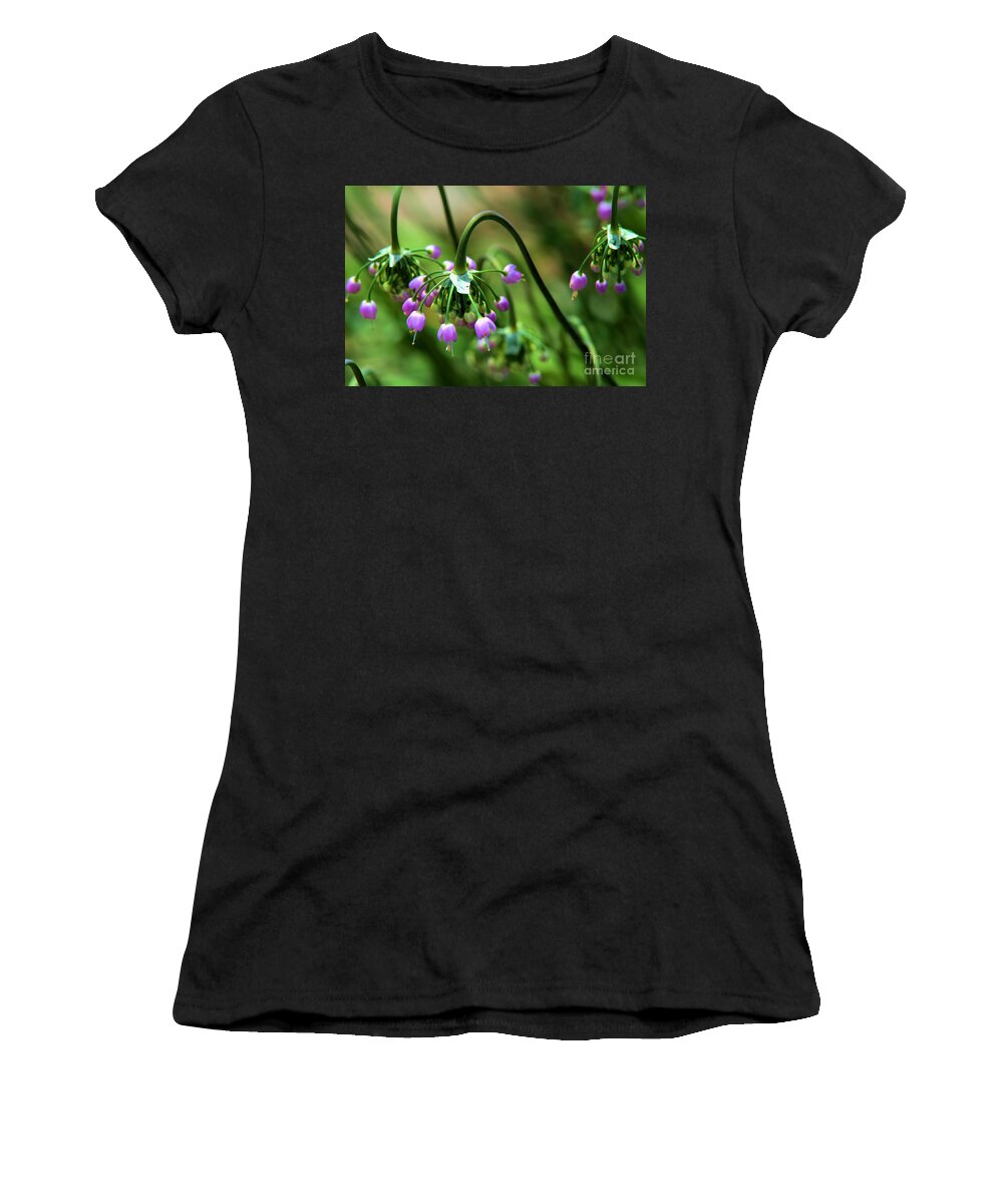 Allium Women's T-Shirt featuring the photograph Graceful Stem and blooms by Kae Cheatham
