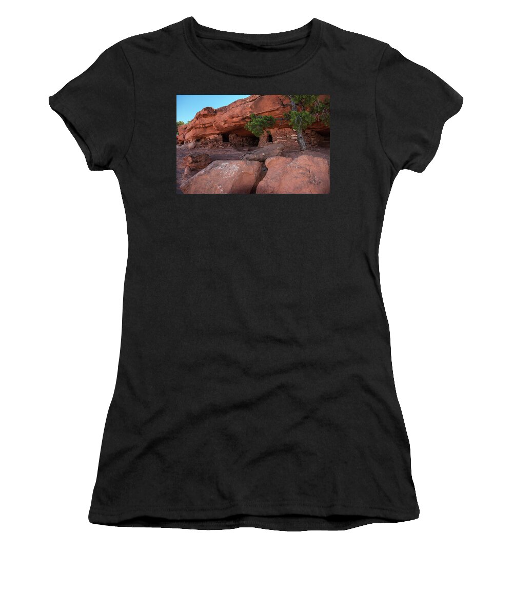 Canyonlands Women's T-Shirt featuring the photograph Granaries - 9697 by Jerry Owens