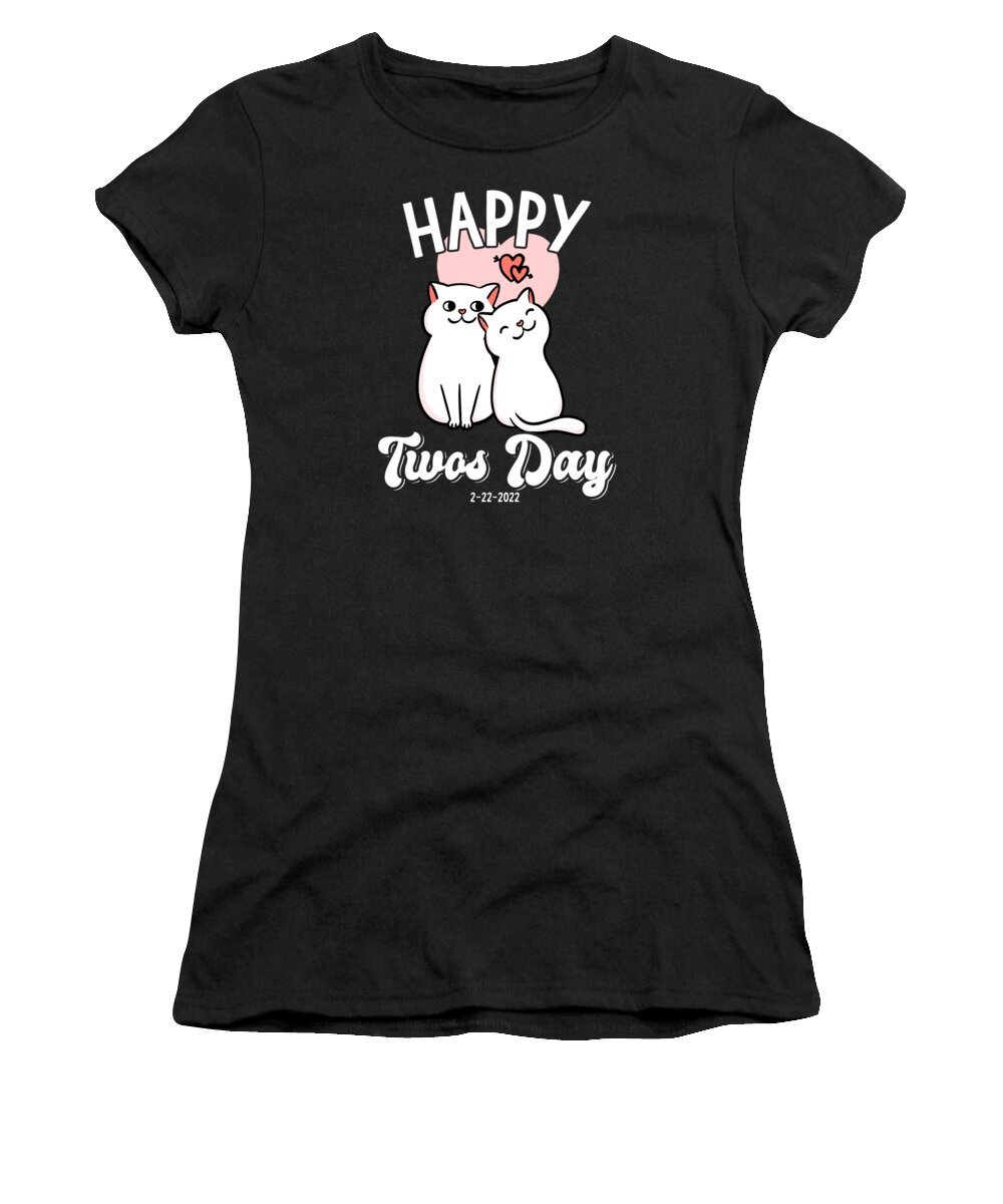 Palindrome Women's T-Shirt featuring the digital art Happy Twosday Palindrome 2-22-2022 by Flippin Sweet Gear