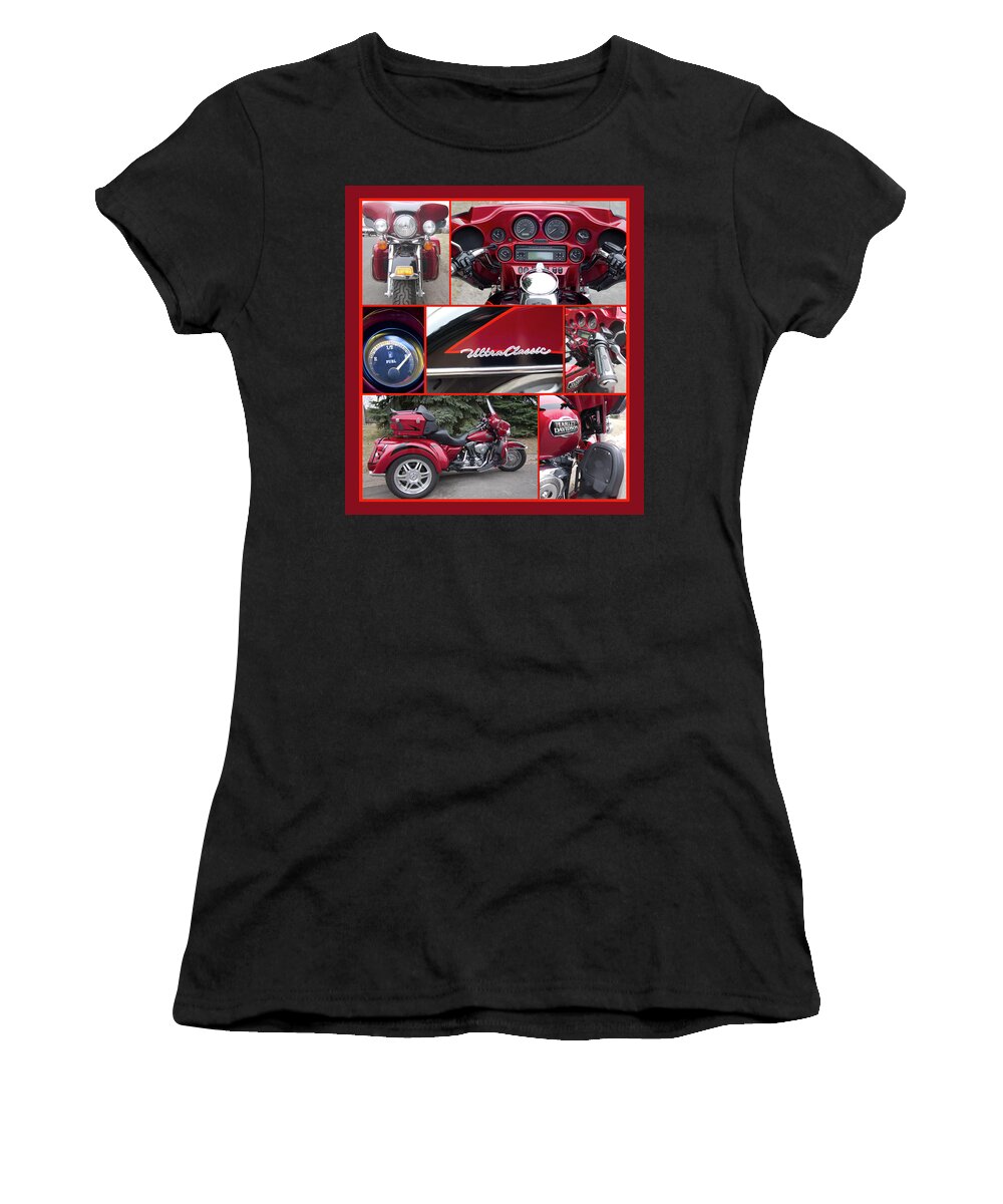 Motorcycle Women's T-Shirt featuring the photograph Harley Davidson Ultra Classic Trike by Patti Deters