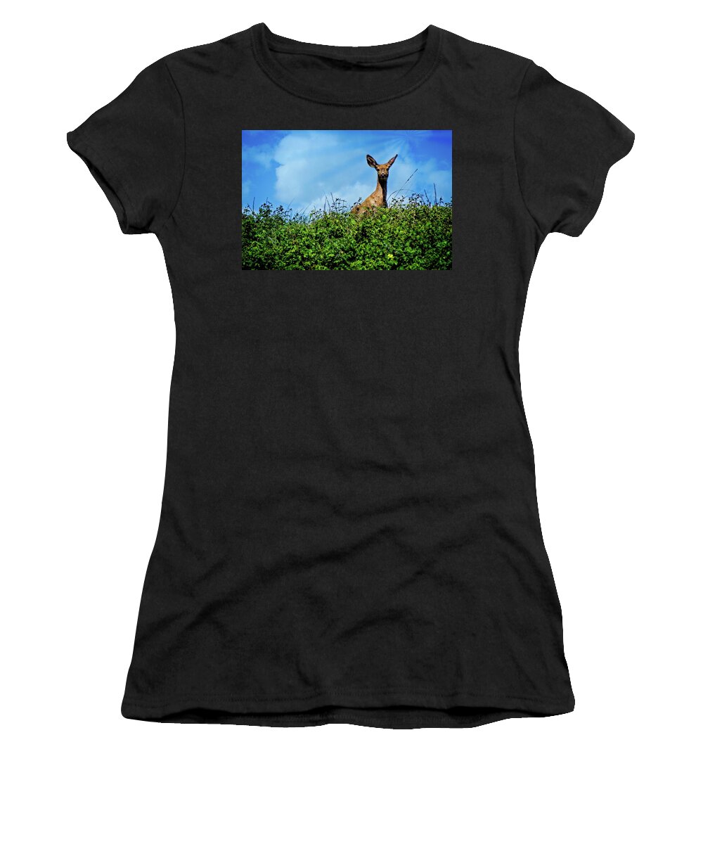 Alone Women's T-Shirt featuring the digital art Here's Looking At You Dear by David Desautel