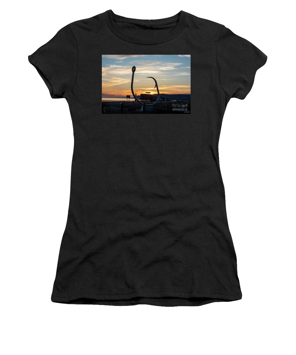 Natanson Women's T-Shirt featuring the photograph Homer Hook Sunset 2 by Steven Natanson
