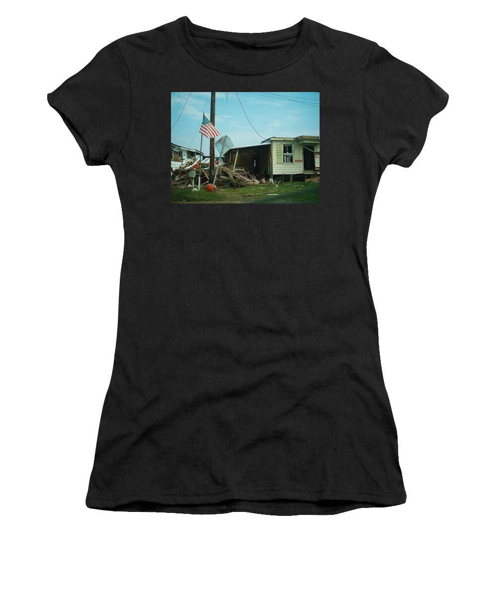  Women's T-Shirt featuring the photograph Hurricane Katrina Series - 7 by Christopher Lotito