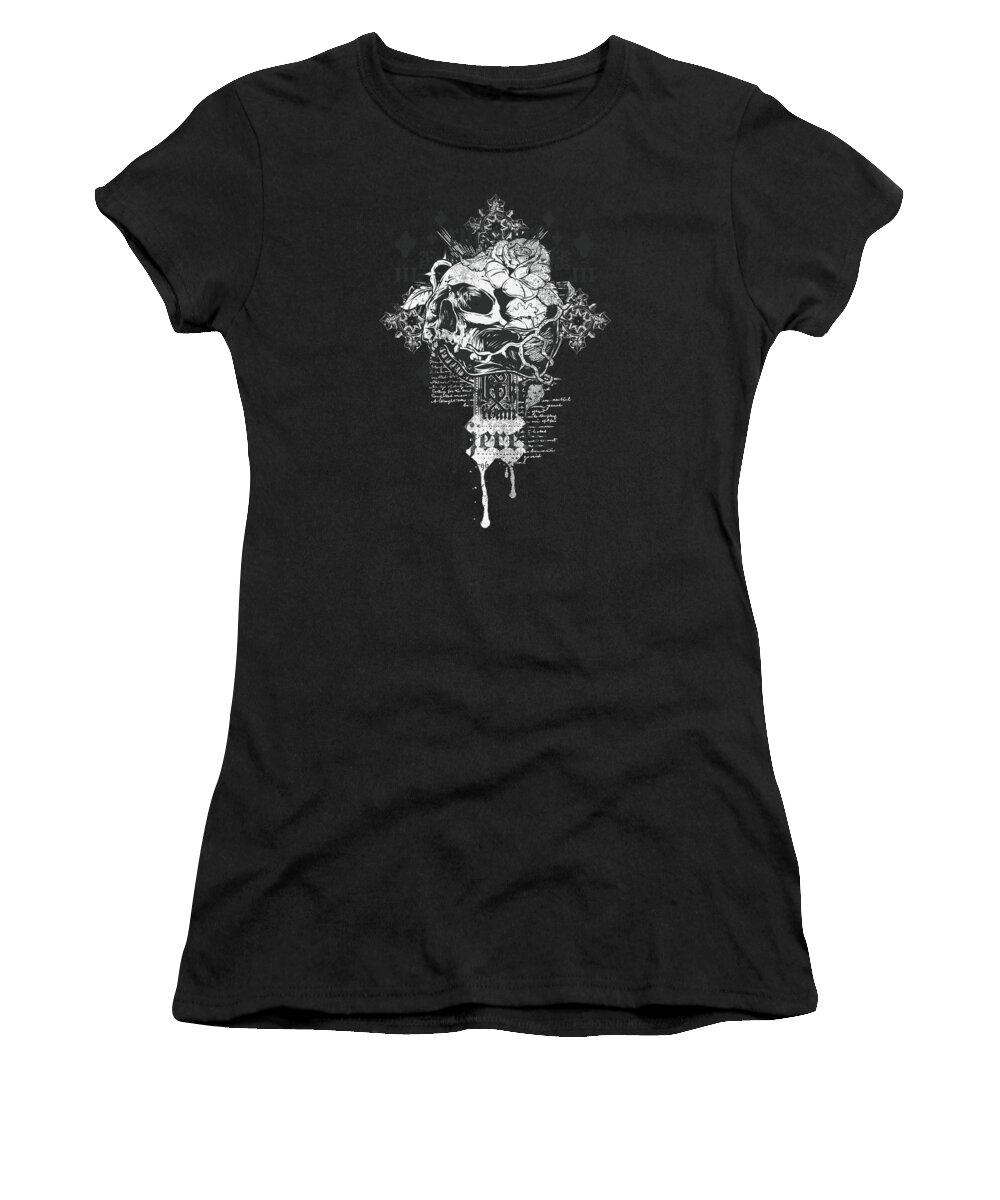 Skull Women's T-Shirt featuring the digital art I am heretic by Jacob Zelazny