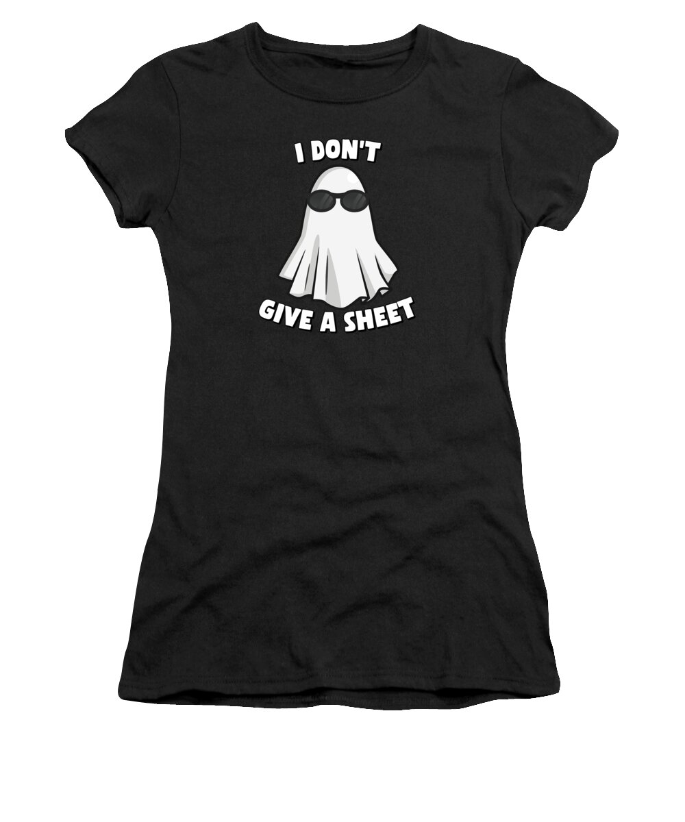 Halloween Women's T-Shirt featuring the digital art I Dont Give a Sheet Funny Halloween by Flippin Sweet Gear