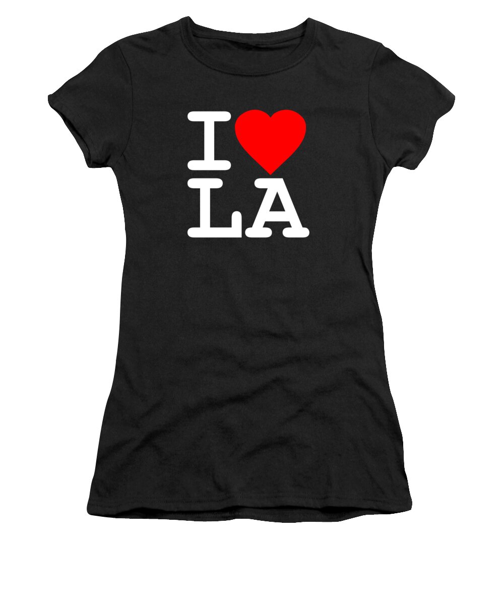 California Women's T-Shirt featuring the digital art I Love LA Los Angeles by Flippin Sweet Gear