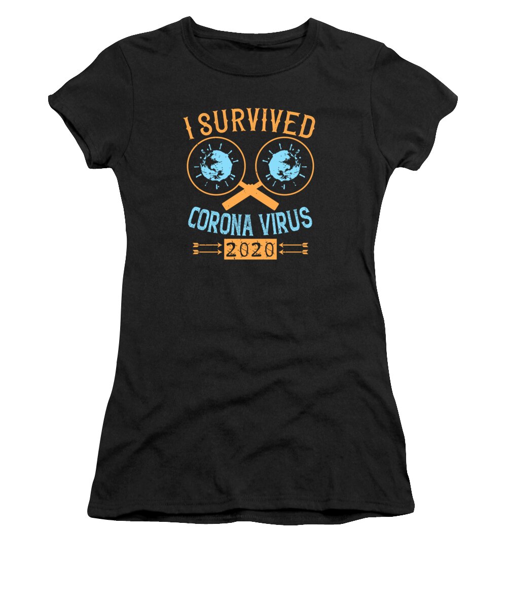 Sarcastic Women's T-Shirt featuring the digital art I survived corona virus 2020 by Jacob Zelazny