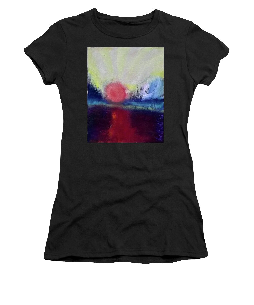 Painting Women's T-Shirt featuring the painting Ice Melt by Les Leffingwell