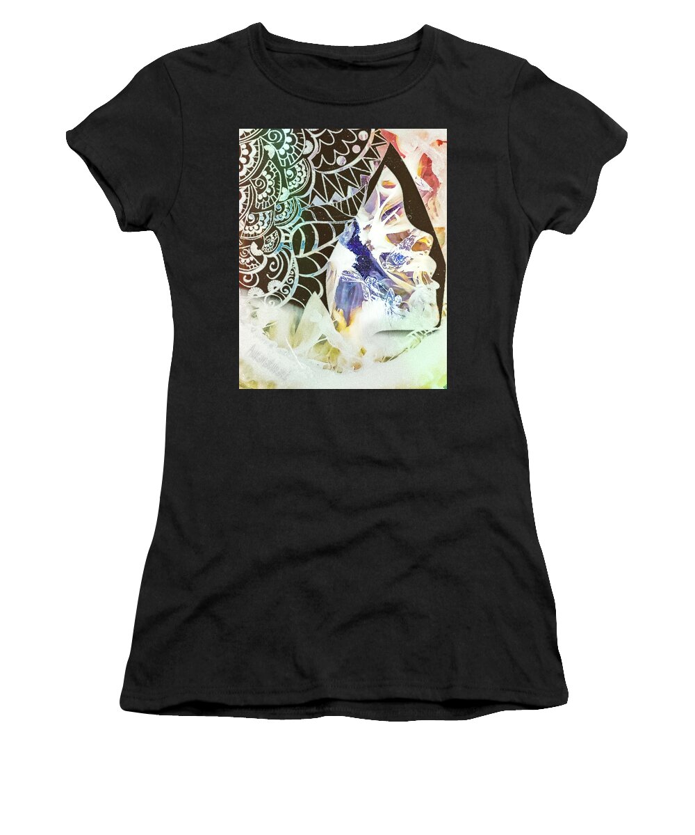 Abstract Women's T-Shirt featuring the digital art If Life Give You...Love by Auranatura Art