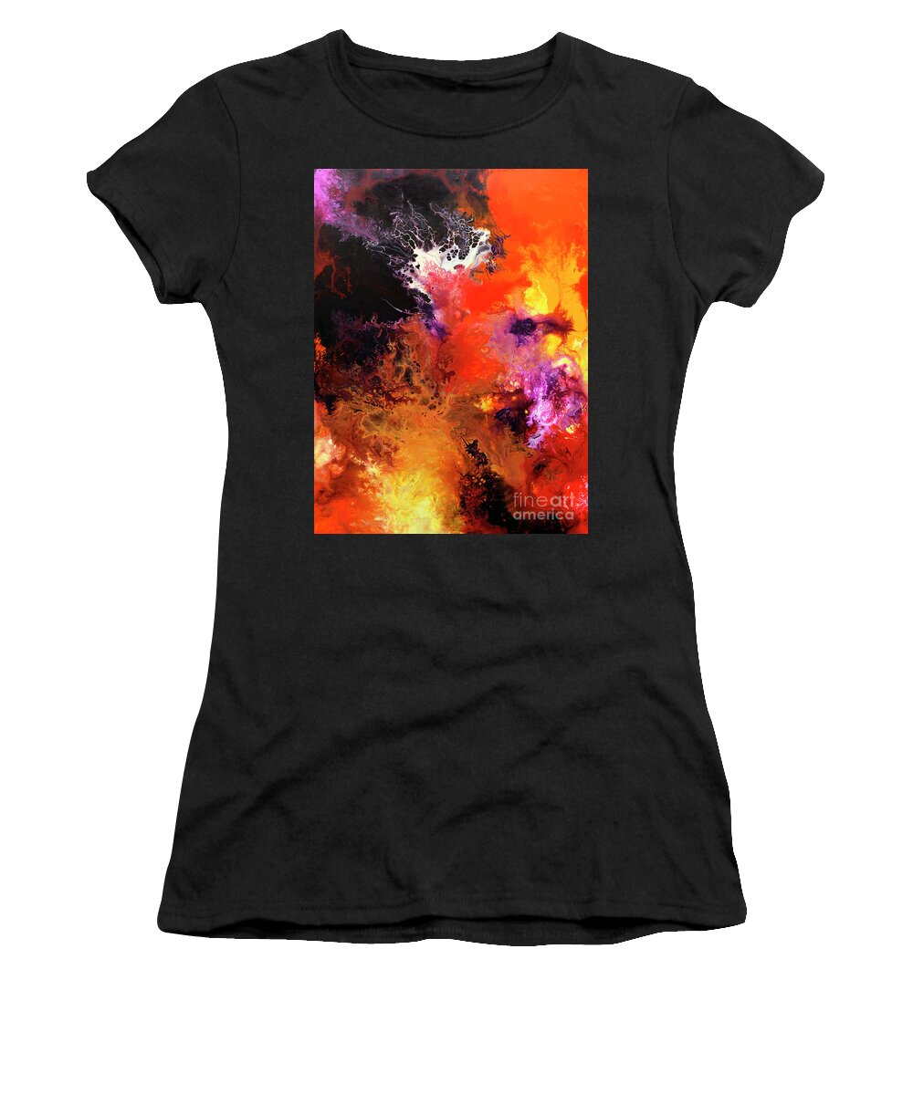 Sally Trace Women's T-Shirt featuring the painting Ignition 1 by Sally Trace