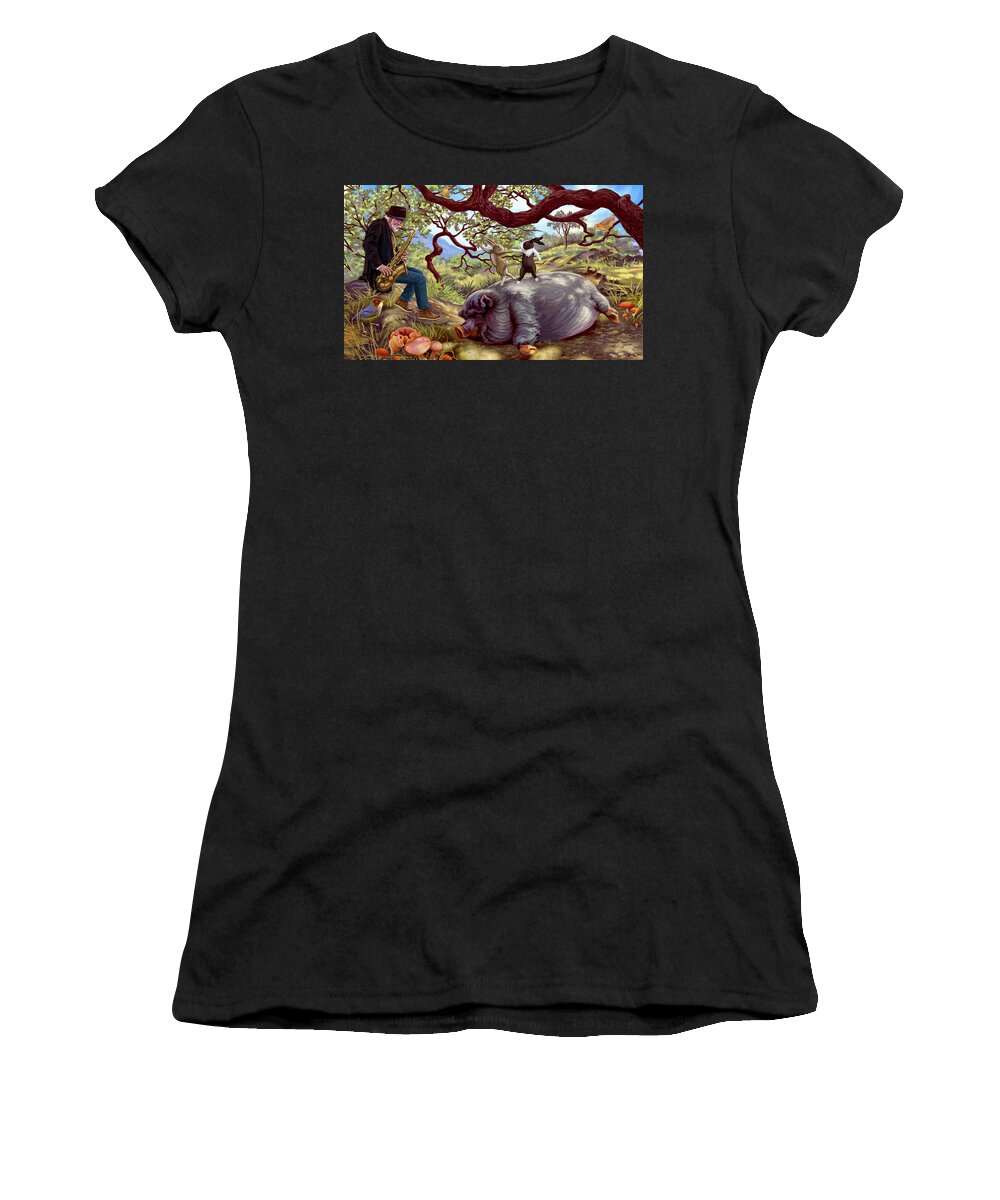 Harmony Women's T-Shirt featuring the painting In Perfect Harmony by Hans Neuhart