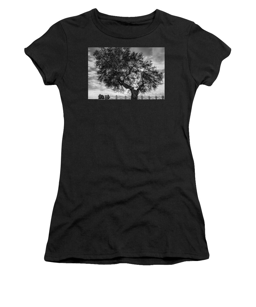 Scene Women's T-Shirt featuring the photograph In the shade of a large tree by The P