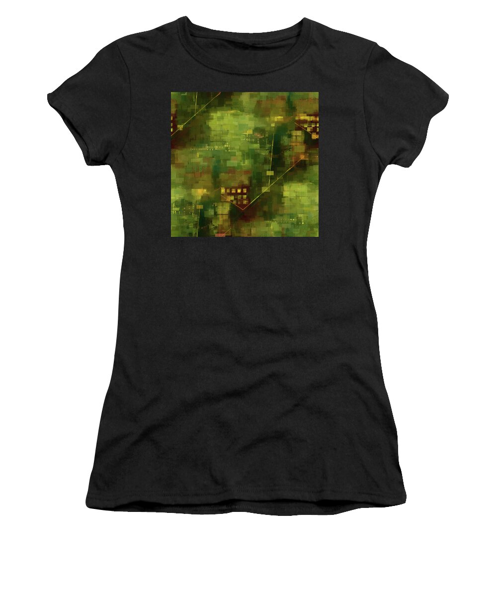City Lights Women's T-Shirt featuring the digital art Inner City Abstract by Shelli Fitzpatrick