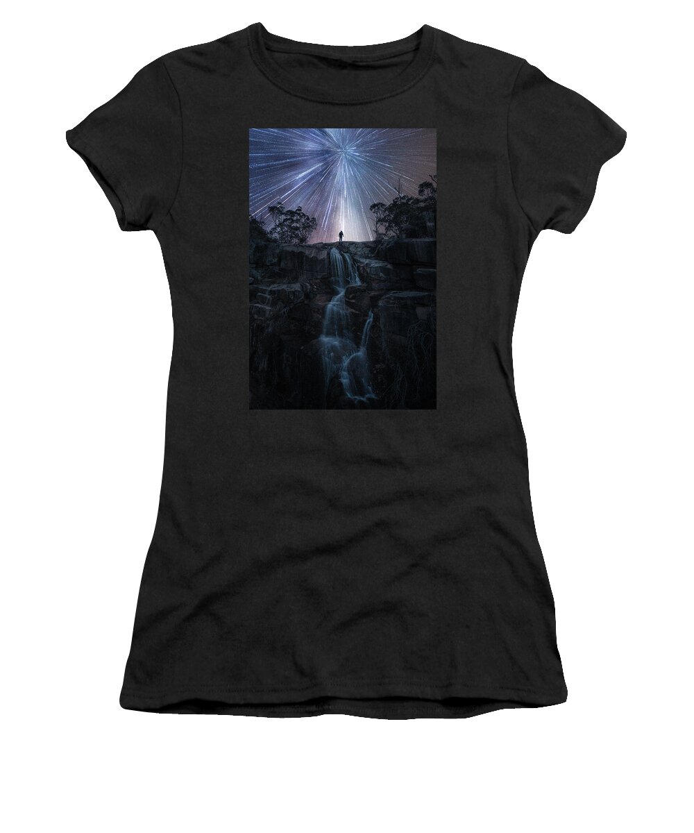 Gibraltar Falls Women's T-Shirt featuring the photograph Prometheus Rising by Ari Rex