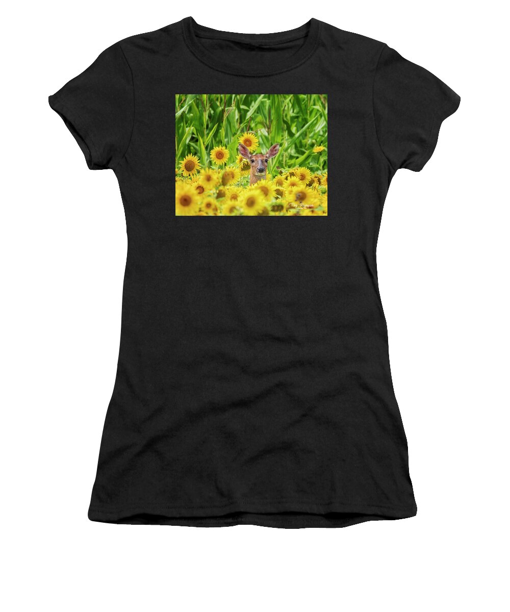 Corn Field Women's T-Shirt featuring the photograph Is This Heaven? by Peg Runyan