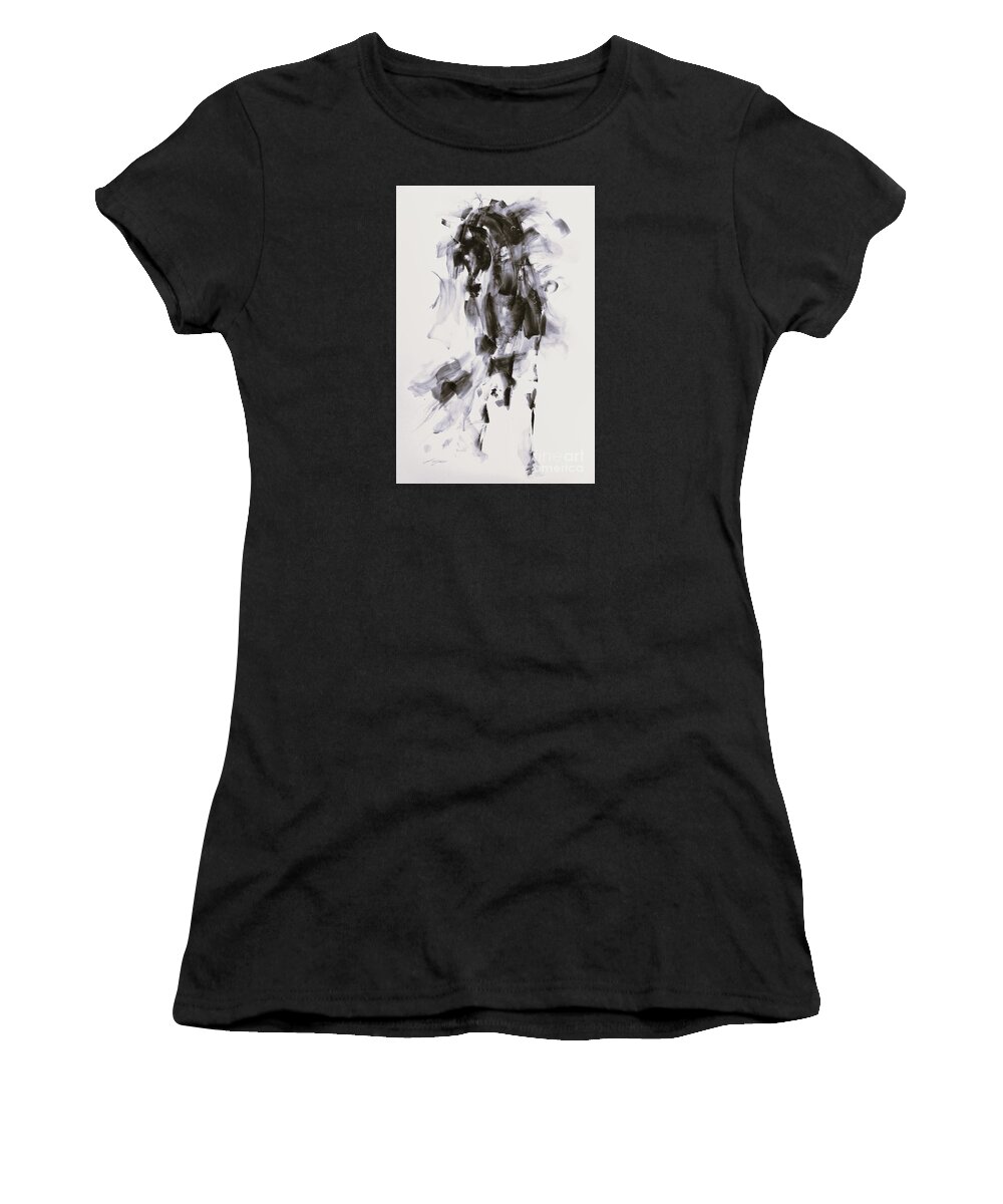 Horse Women's T-Shirt featuring the painting Jet by Janette Lockett