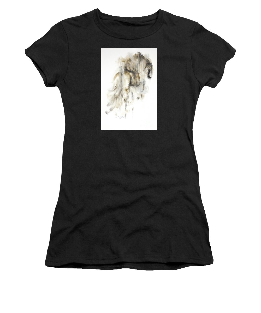 Horse Painting Women's T-Shirt featuring the painting Just a Dream by Janette Lockett