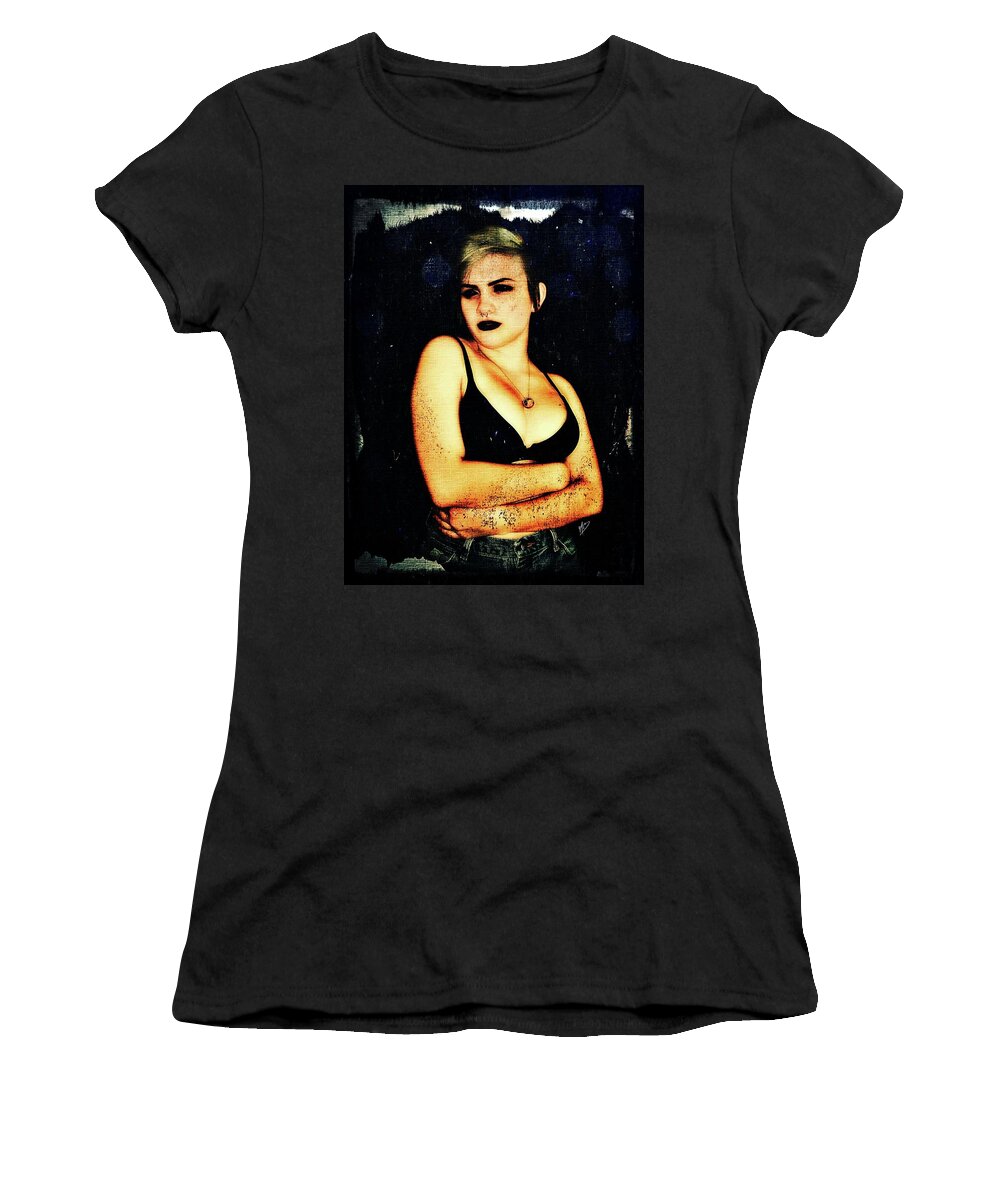 Dark Women's T-Shirt featuring the digital art Kelsey 1 by Mark Baranowski