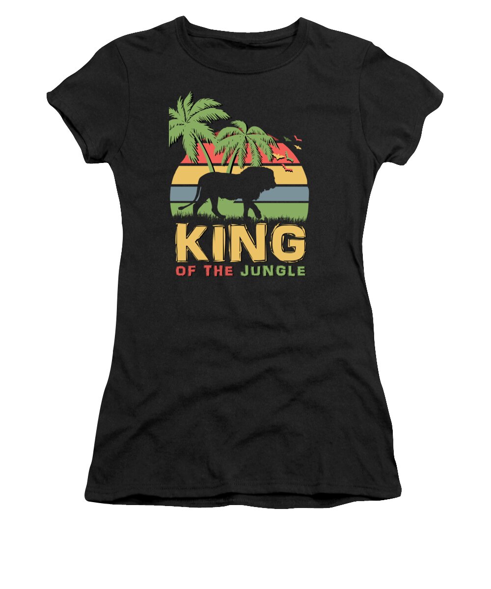 King Women's T-Shirt featuring the digital art King Of The Jungle by Filip Schpindel