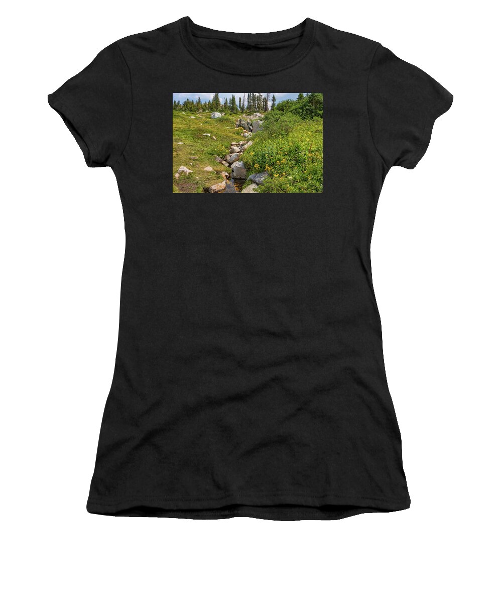 Wyoming Women's T-Shirt featuring the photograph Lake Marie Wyoming No. 45 by Marisa Geraghty Photography