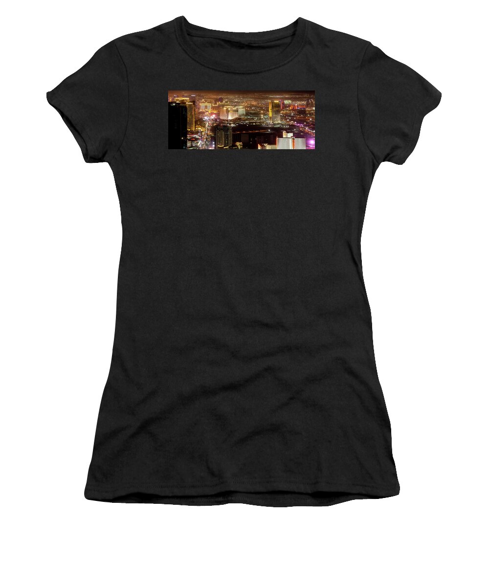 Las Vegas Strip Women's T-Shirt featuring the photograph Las Vegas Strip by Az Jackson