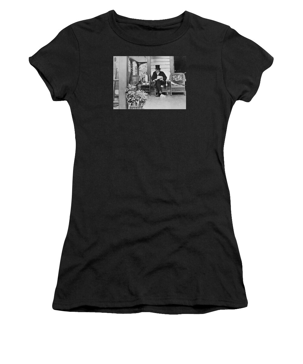 Ulysses Grant Women's T-Shirt featuring the photograph Last Photograph Of Ulysses S. Grant - New York 1885 by War Is Hell Store