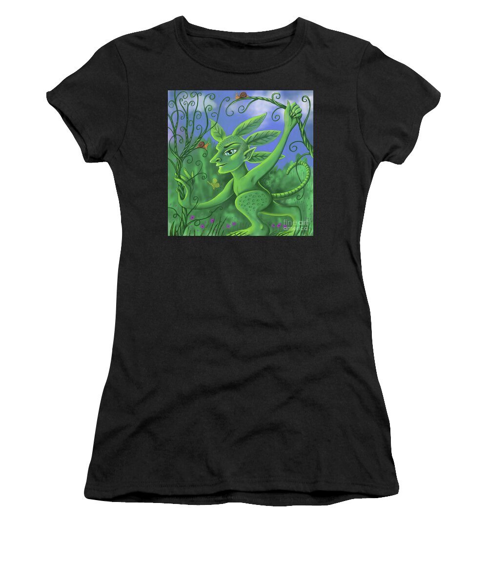 Fantasy Women's T-Shirt featuring the digital art Leaf Man by Valerie White