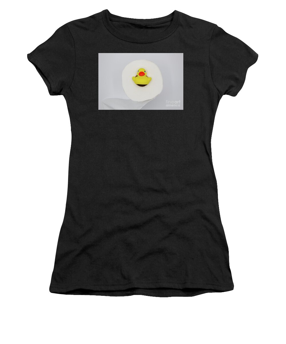 Duckies Women's T-Shirt featuring the photograph Let It Roll by John Hartung