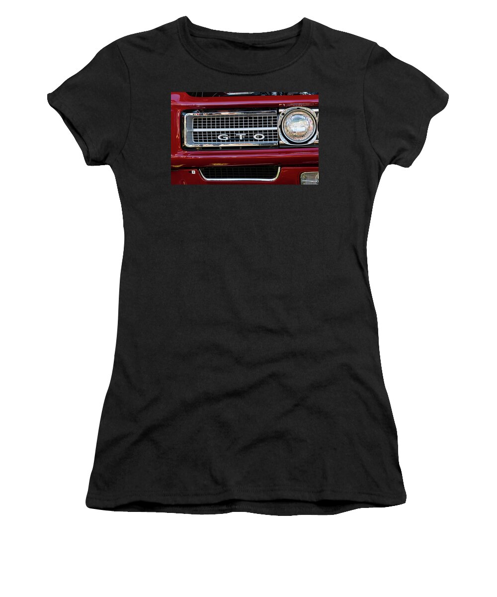 Car Women's T-Shirt featuring the photograph Little Red GTO by Bonny Puckett