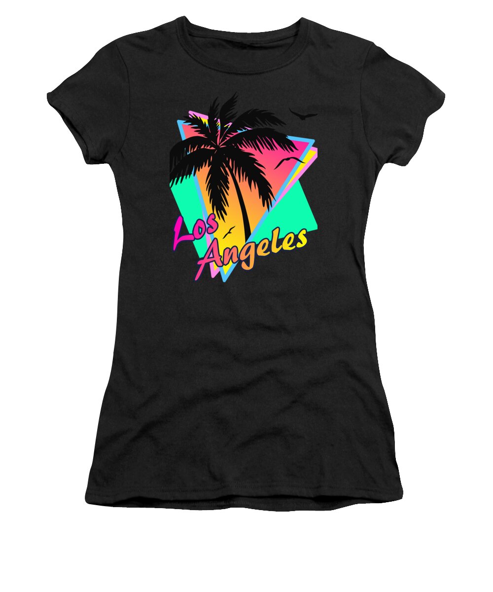 Classic Women's T-Shirt featuring the digital art Los Angeles by Megan Miller