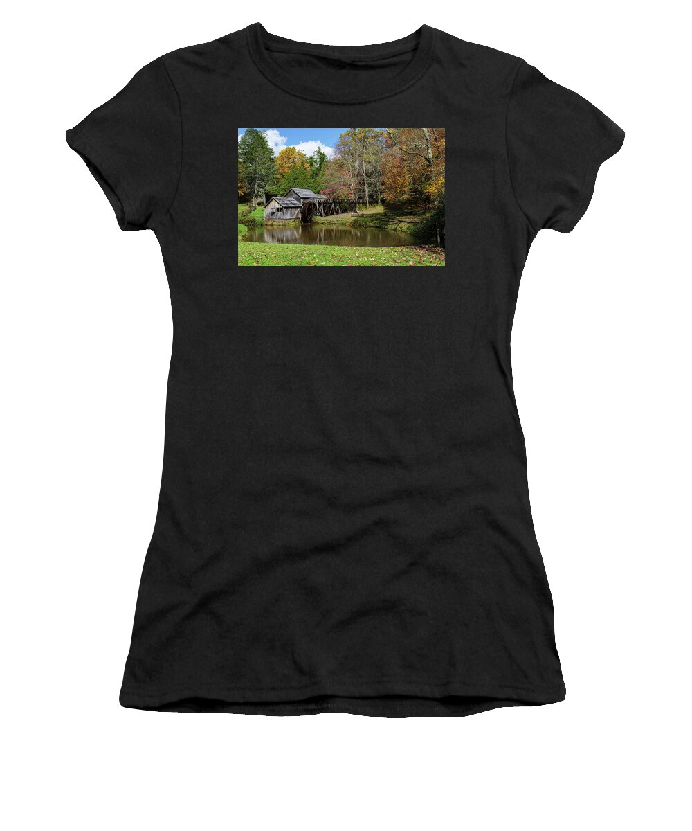 Mill Women's T-Shirt featuring the photograph Mabry Mill by Steve Templeton