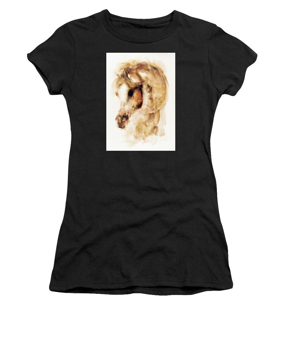 Horse Women's T-Shirt featuring the painting Mahbouba by Janette Lockett