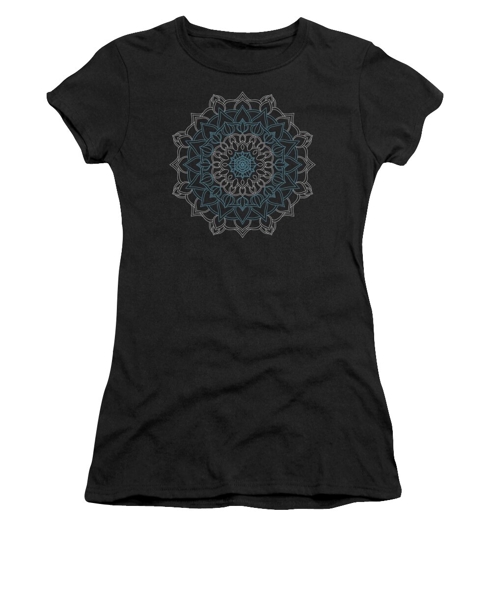Flowers Women's T-Shirt featuring the digital art Mandala 66 by Angie Tirado