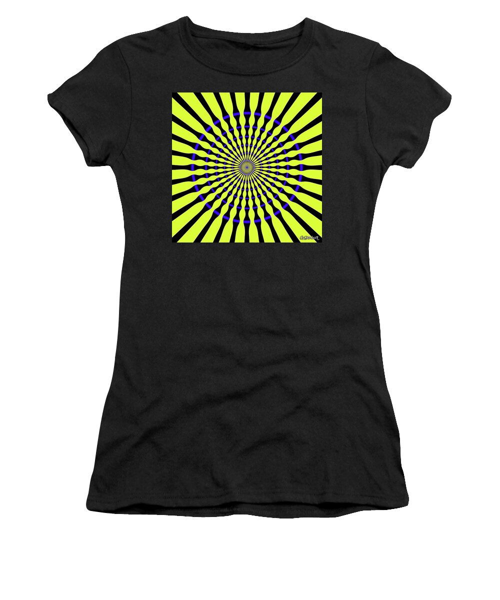 Self-moving Women's T-Shirt featuring the mixed media Mandala Waves by Gianni Sarcone