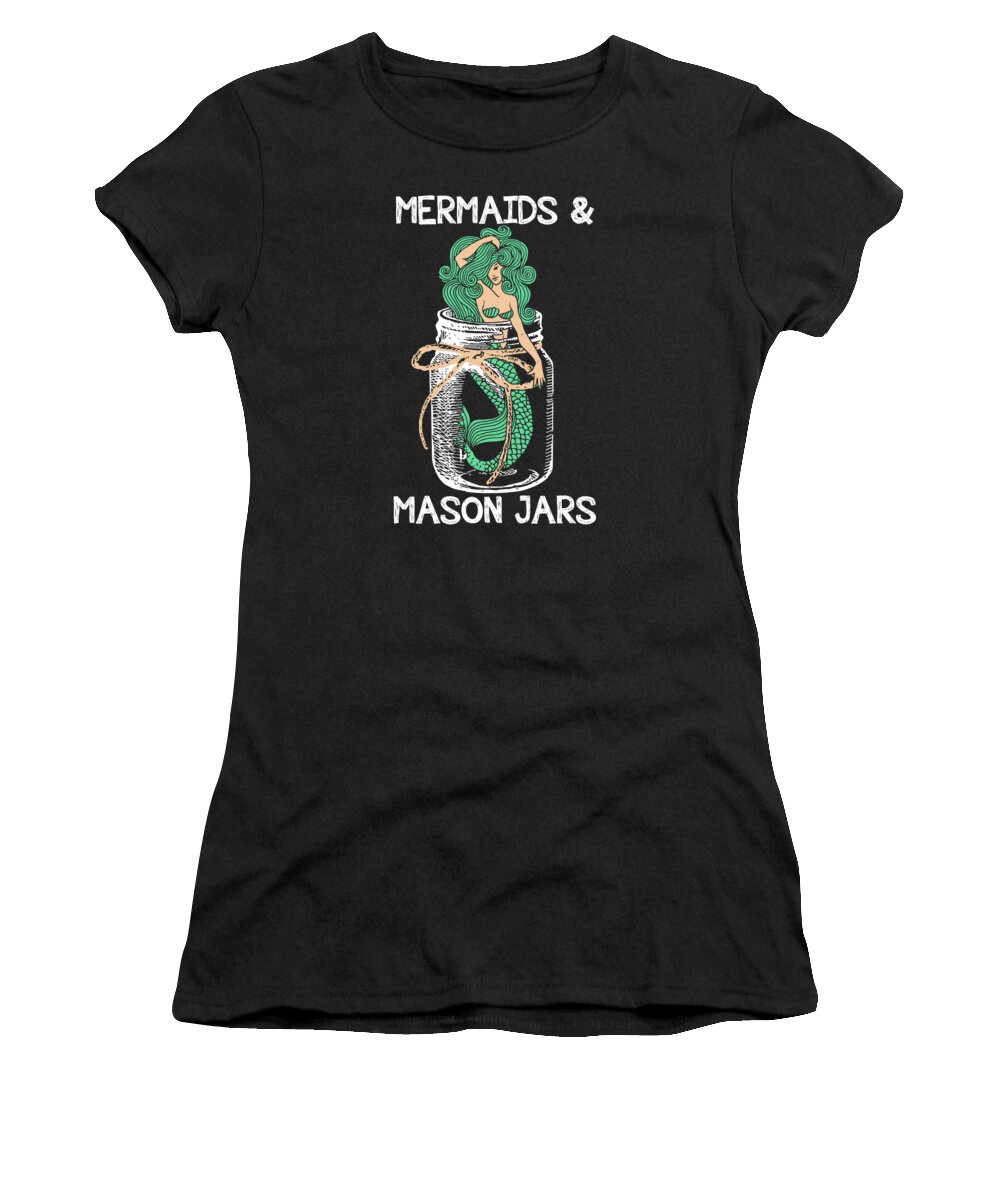 Moonshine Women's T-Shirt featuring the digital art Mermaids and Mason Jars by Jacob Zelazny