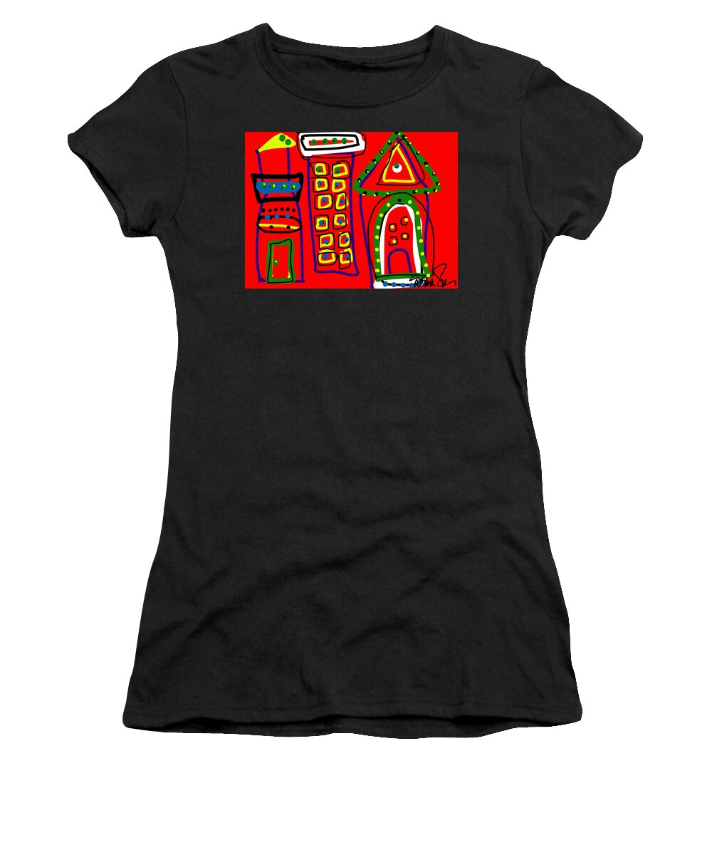 Michael Landon Women's T-Shirt featuring the digital art Little House on the Prairie in Memoriam to Michael Landon by Susan Fielder